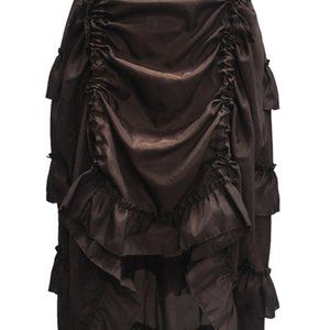 Skirts | Steampunk Brown Ruffle Skirt | Poshmark